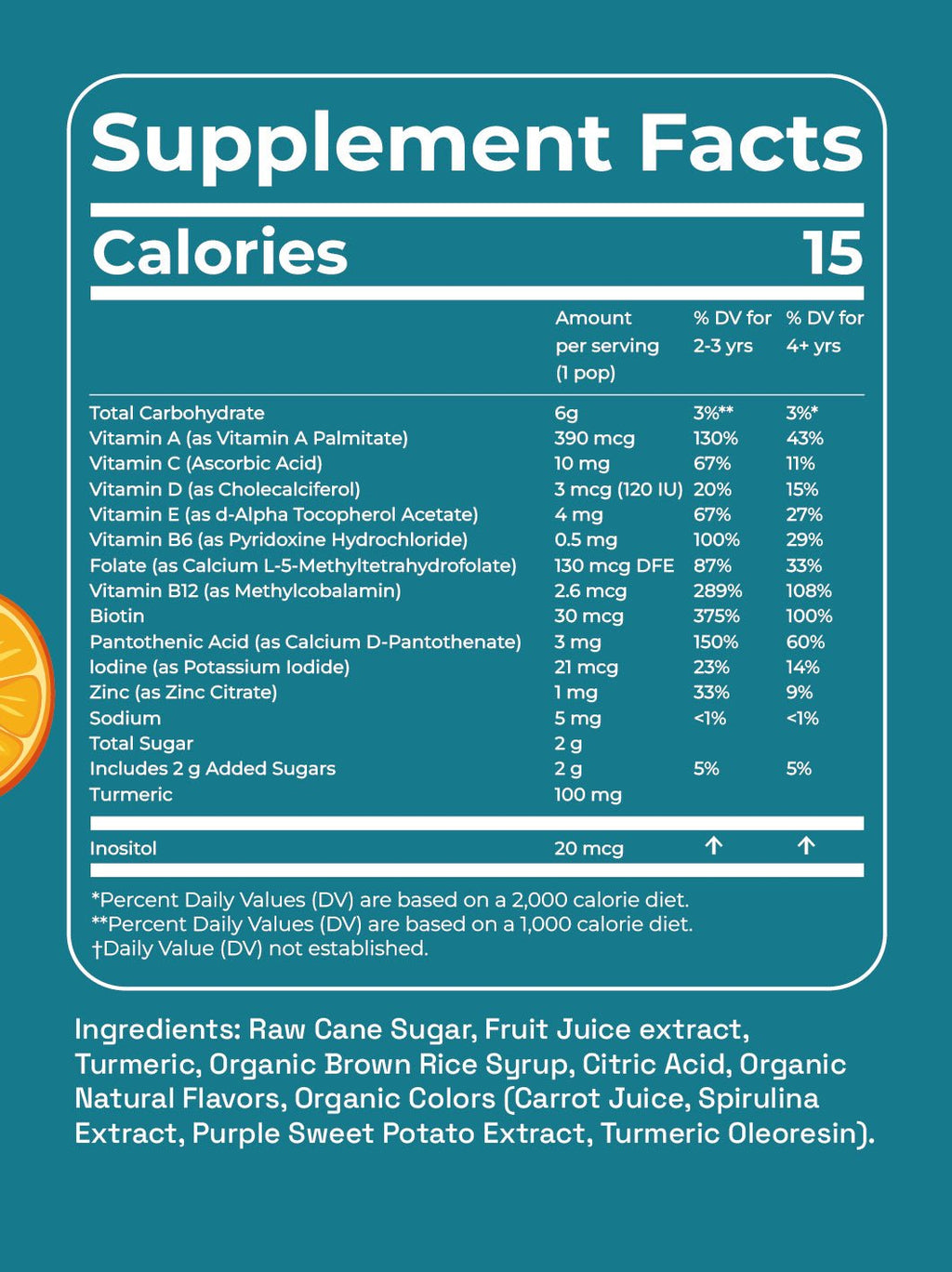 Andy Anand Sugar-Free Multivitamin Lollipops (29-31 ct, 8.8 oz) | Real Fruit Juice, Kids Multivitamin Pops | Local SoCal Bakery