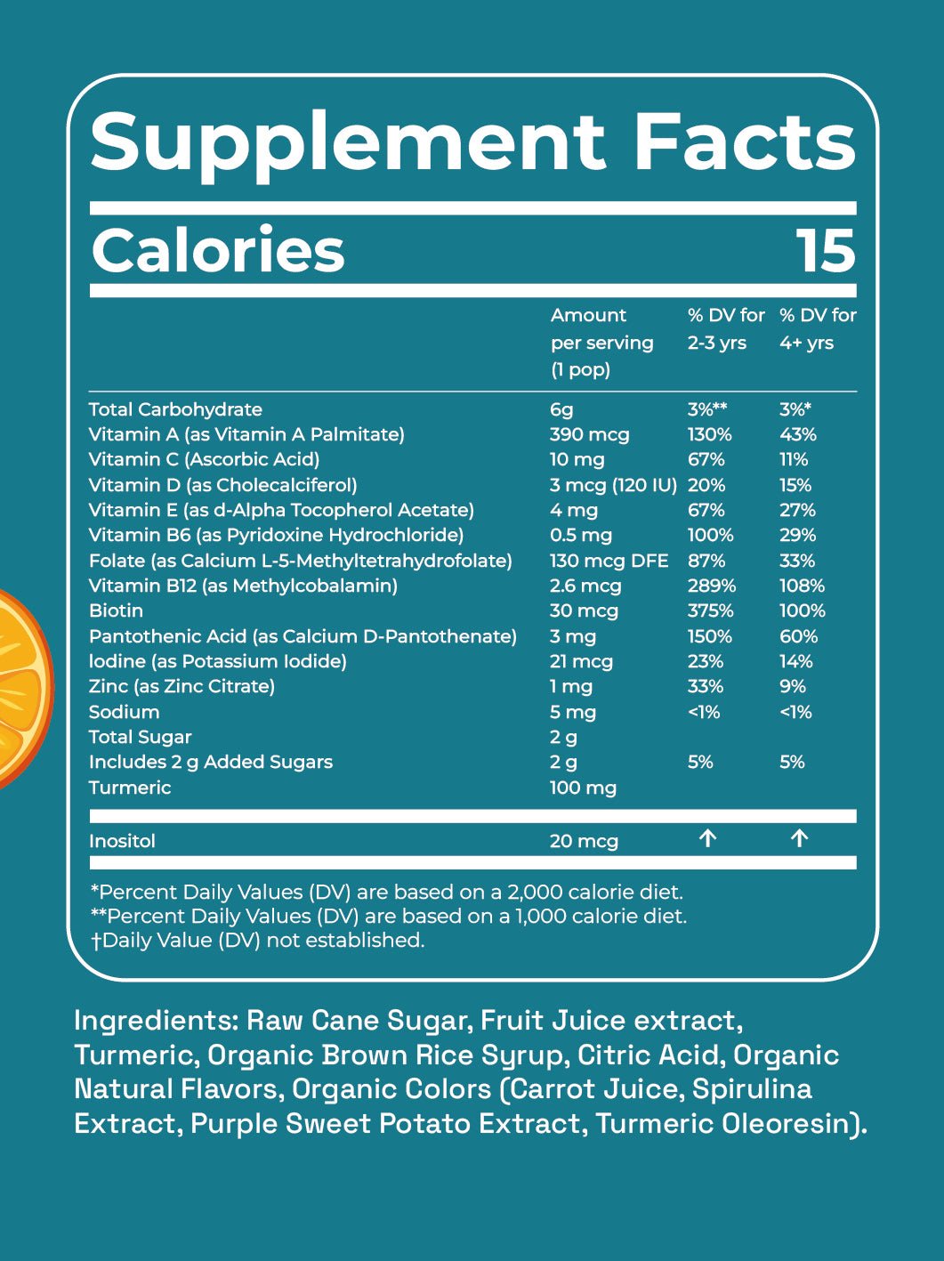 Andy Anand Sugar-Free Multivitamin Lollipops (29-31 ct, 8.8 oz) | Real Fruit Juice, Kids Multivitamin Pops | Local SoCal Bakery